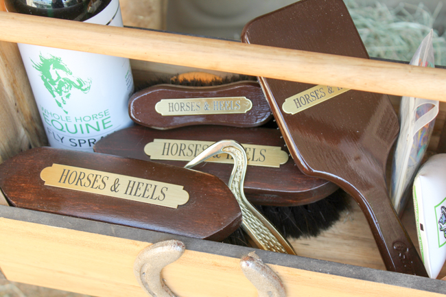 Set of custom brushes from Wellesley Equestrian