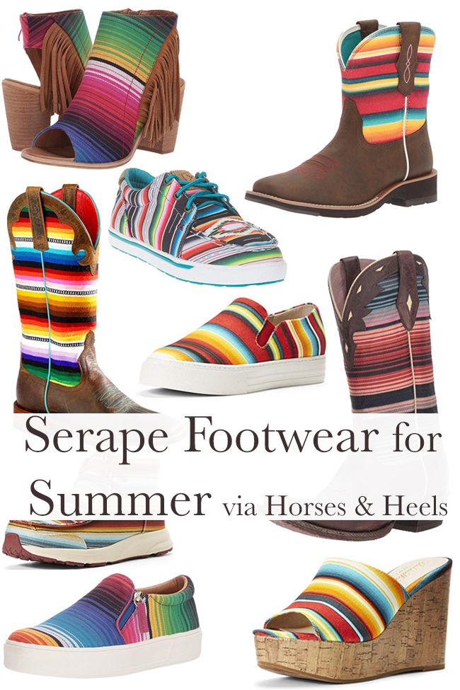 serape summer shoes on Horses & Heels