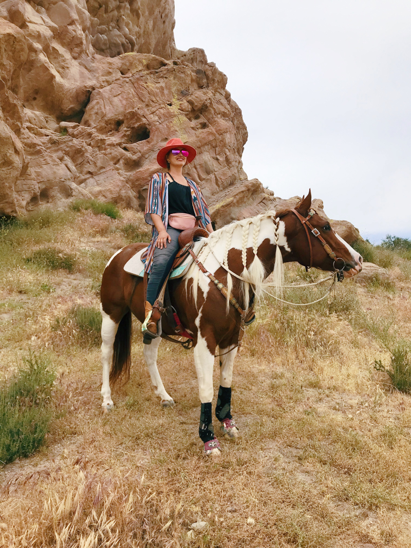 Horseback riding at the Vasquez Rocks