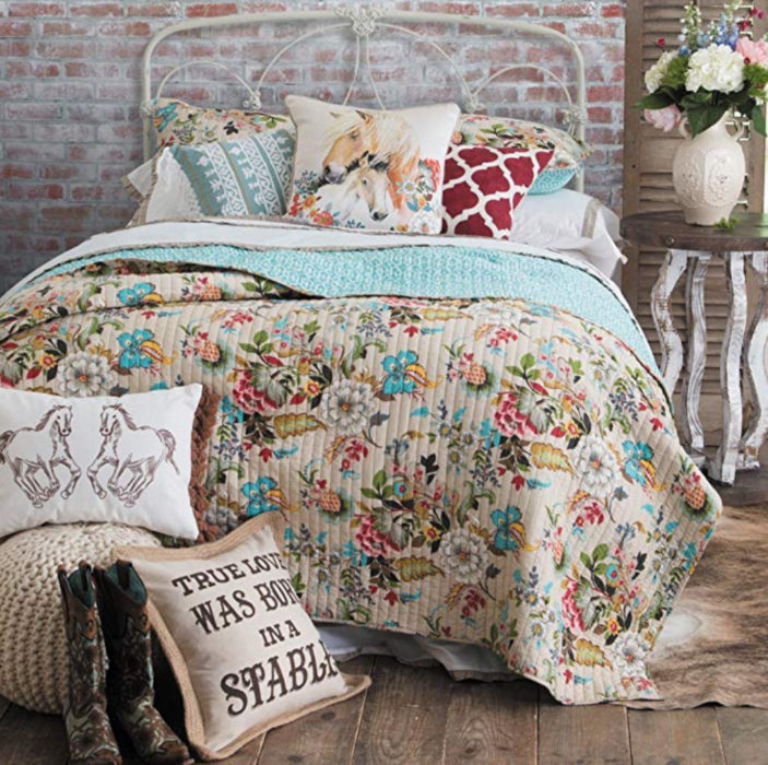 True love floral quilted bedding