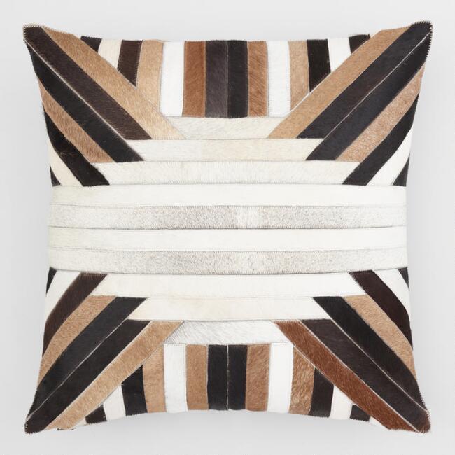 Funky cowhide pillow