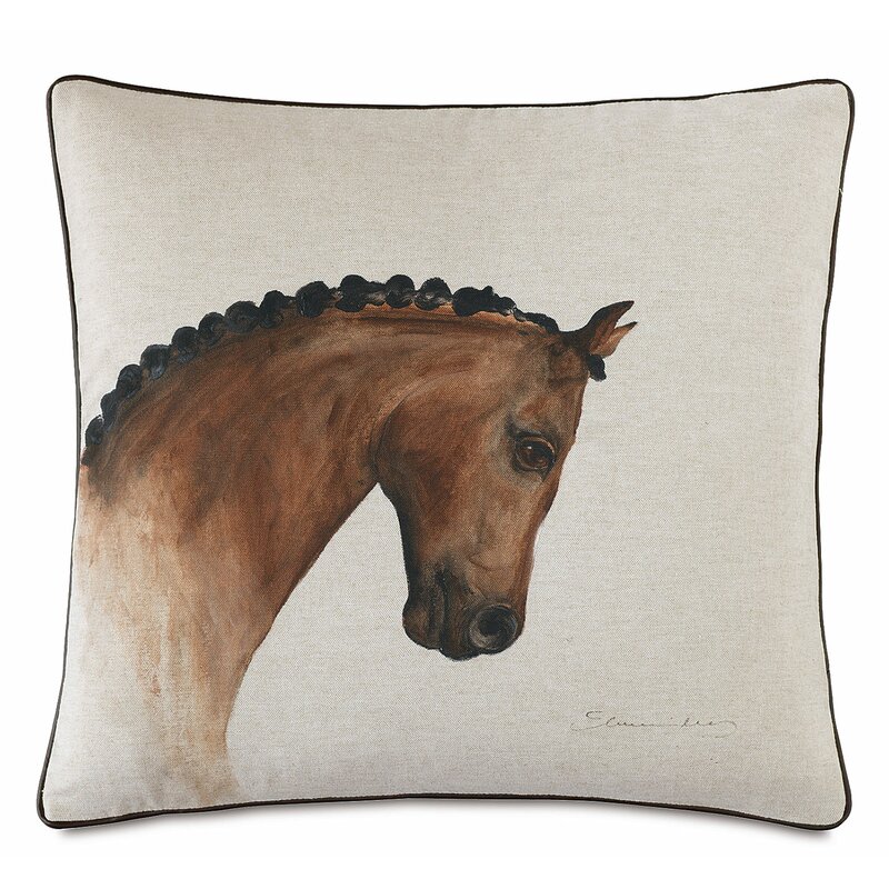 Colt hand painted horse throw pillow