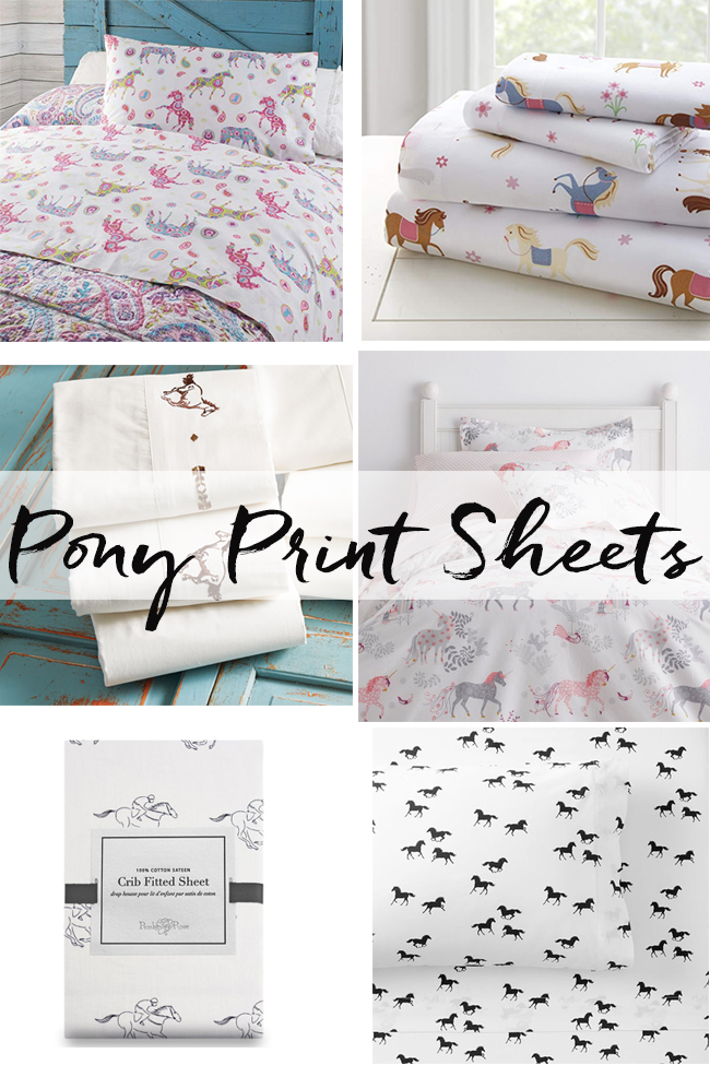 Pony print sheets for your bedroom