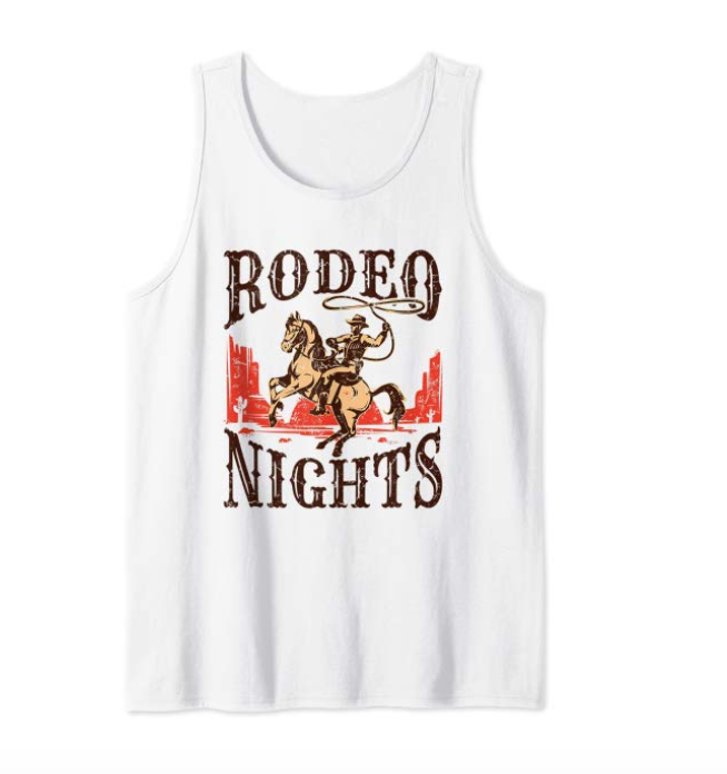 Rodeo nights tank top