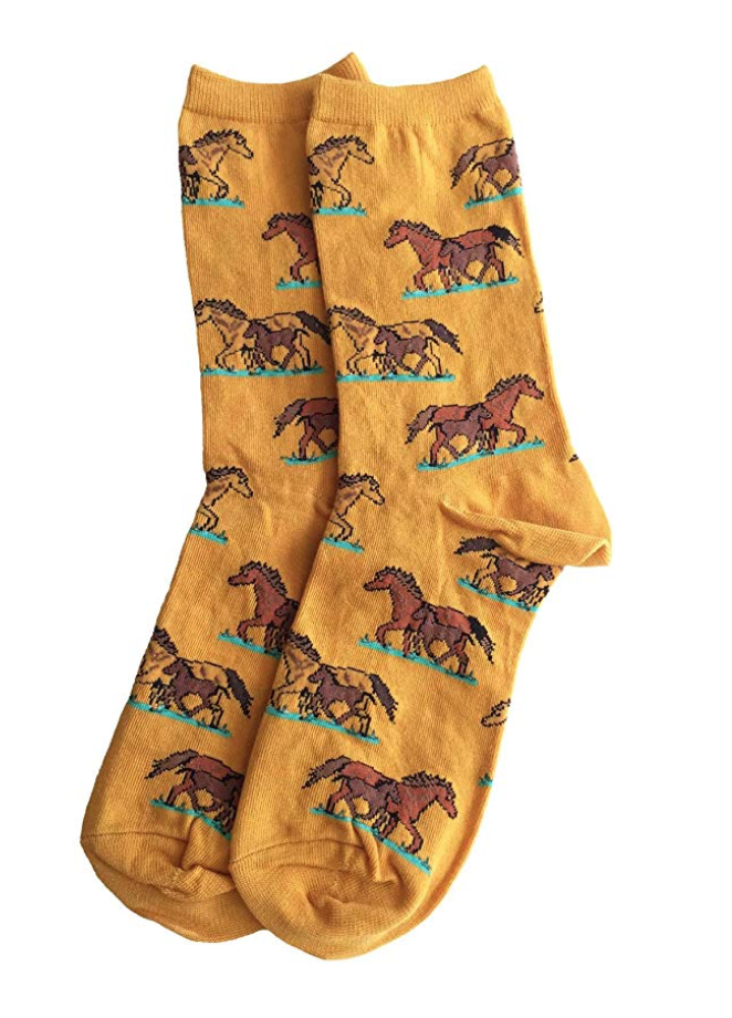 yellow horse socks