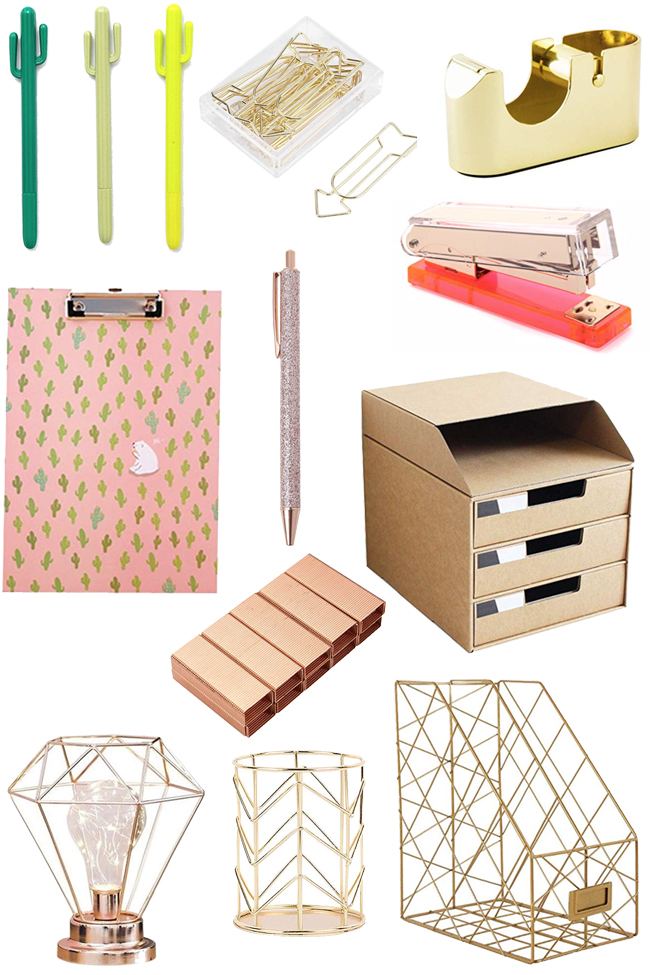 Chic office and back to school supplies