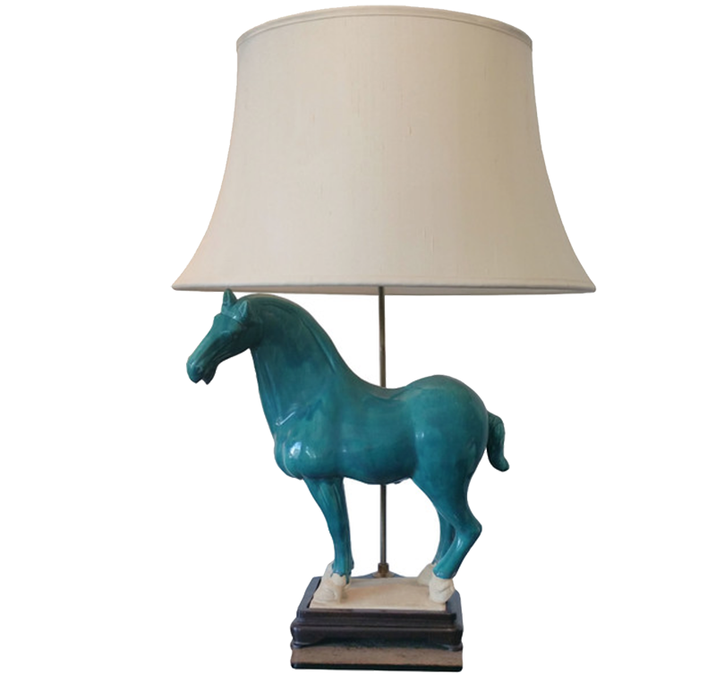 Beautiful turquoise ceramic lamp