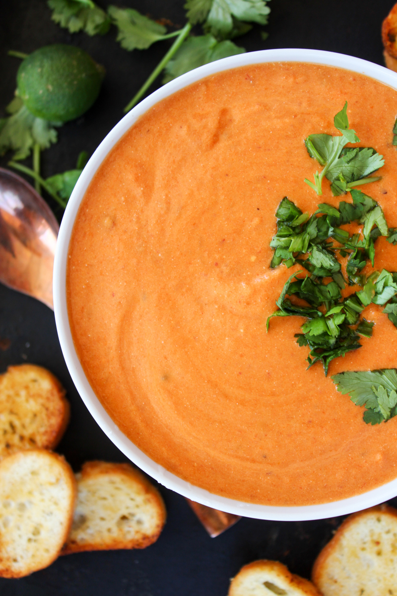 Creamy chipotle and carrot soup recipe