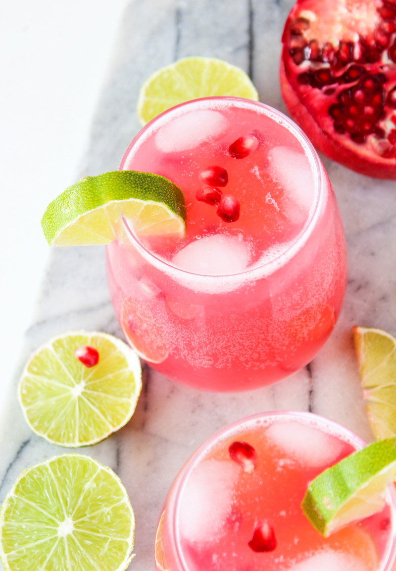 Delicious sparkling holiday limeade