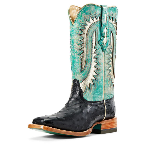 Silverado black and turquoise cowboy boot