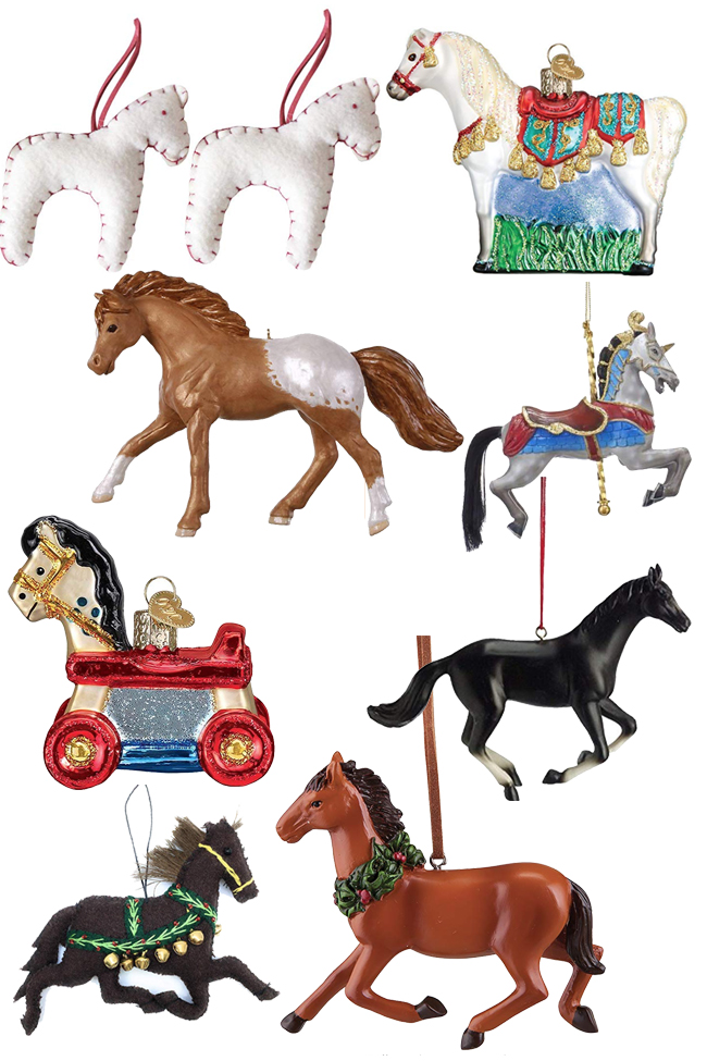 100 horse ornaments for your Christmas tree