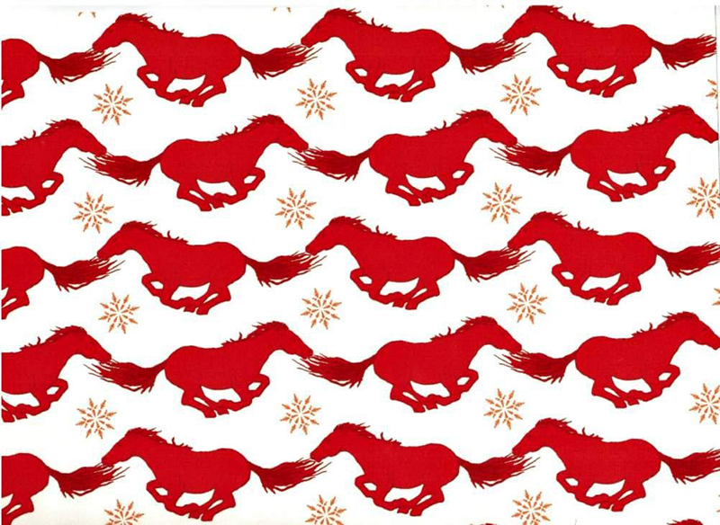 Galloping Christmas ponies paper