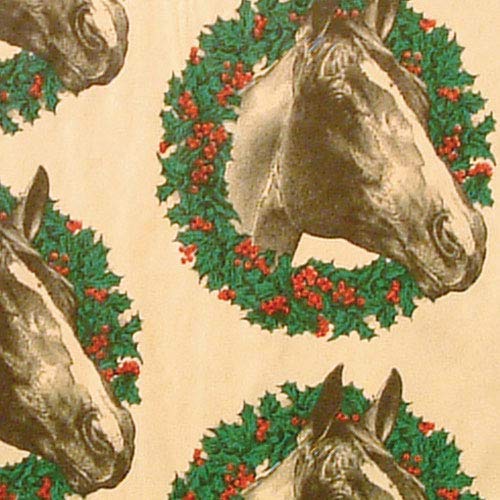Horses and wreaths gift wrap