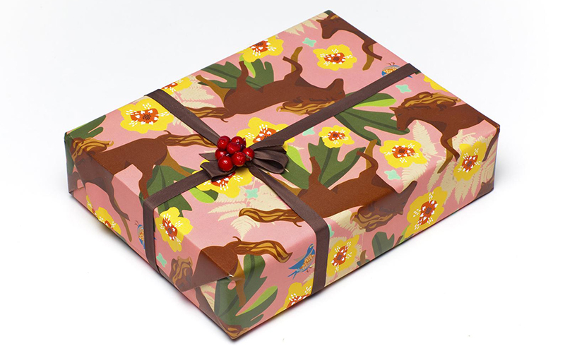 Lucky horse wrapping paper