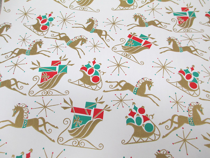 Retro Christmas wrapping paper