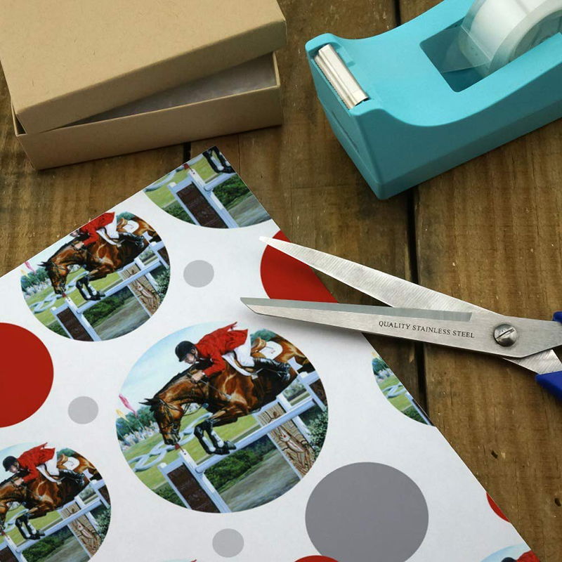 Show jumping wrapping paper