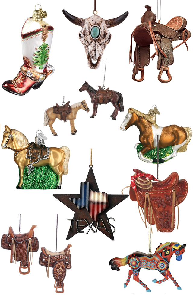 Western ornaments for the holidays - Christmas