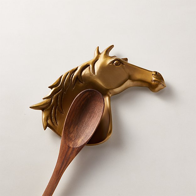 Horse head spoon rest