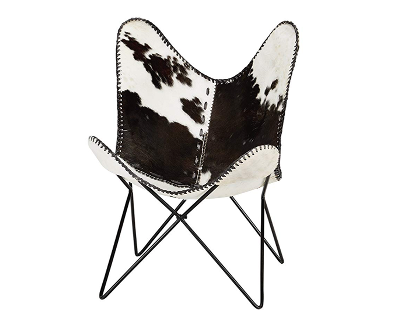 butterfly chair cowhide
