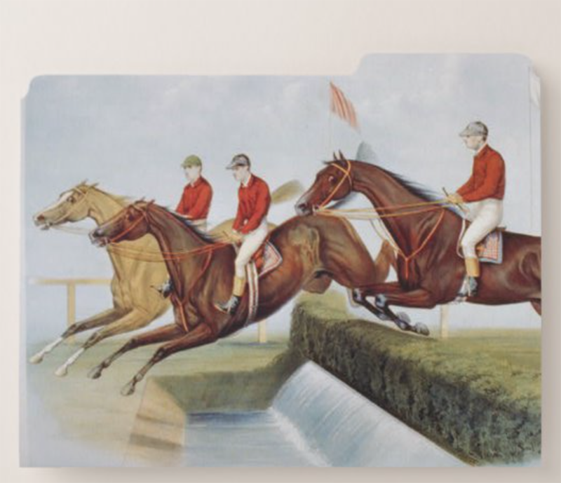 Equestrian file folders