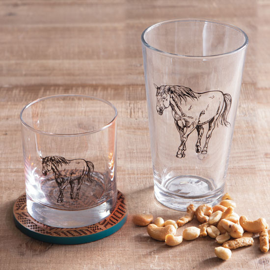 Lonely horse glasses