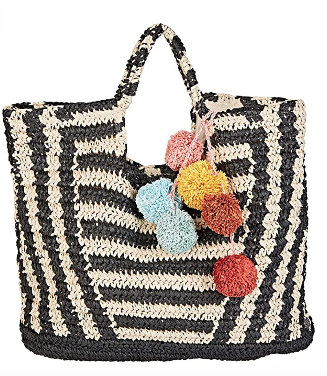Summer straw tote