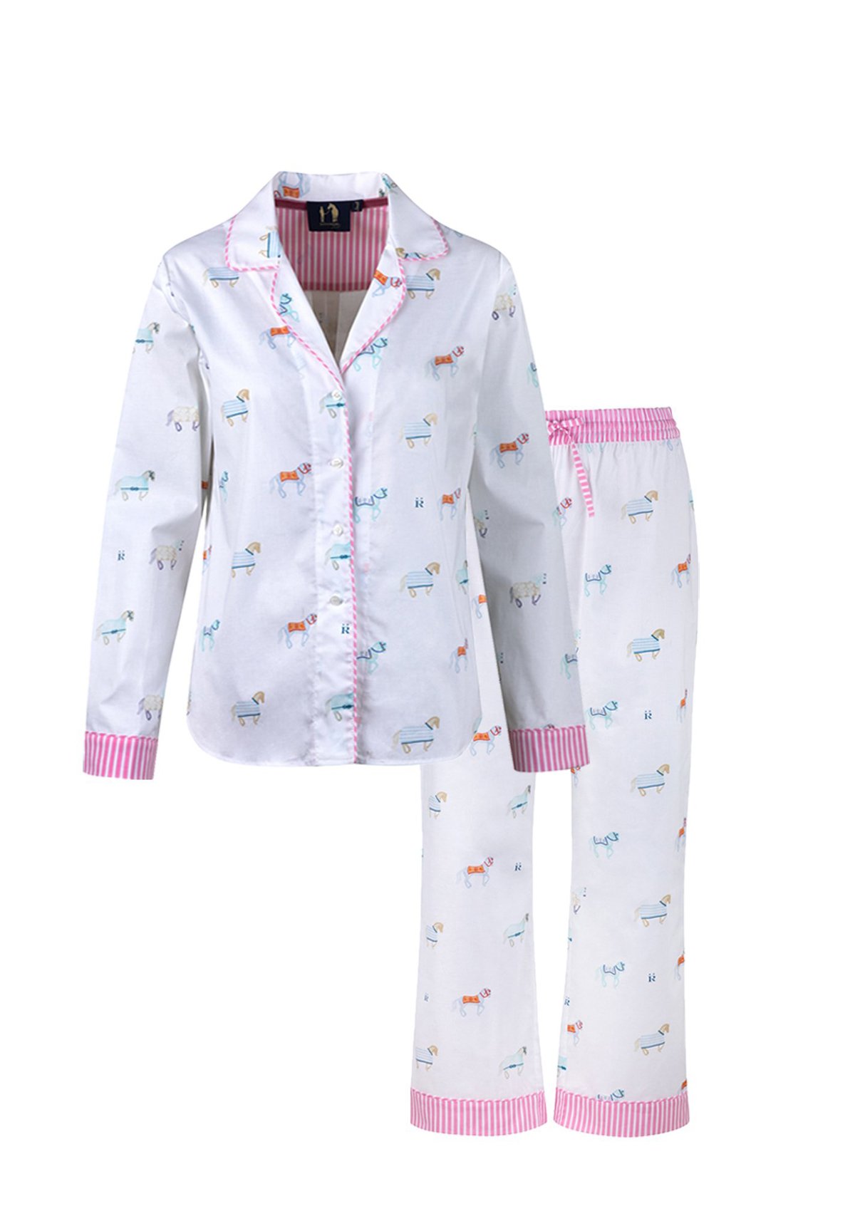 Feminine equestrian printed pajamas