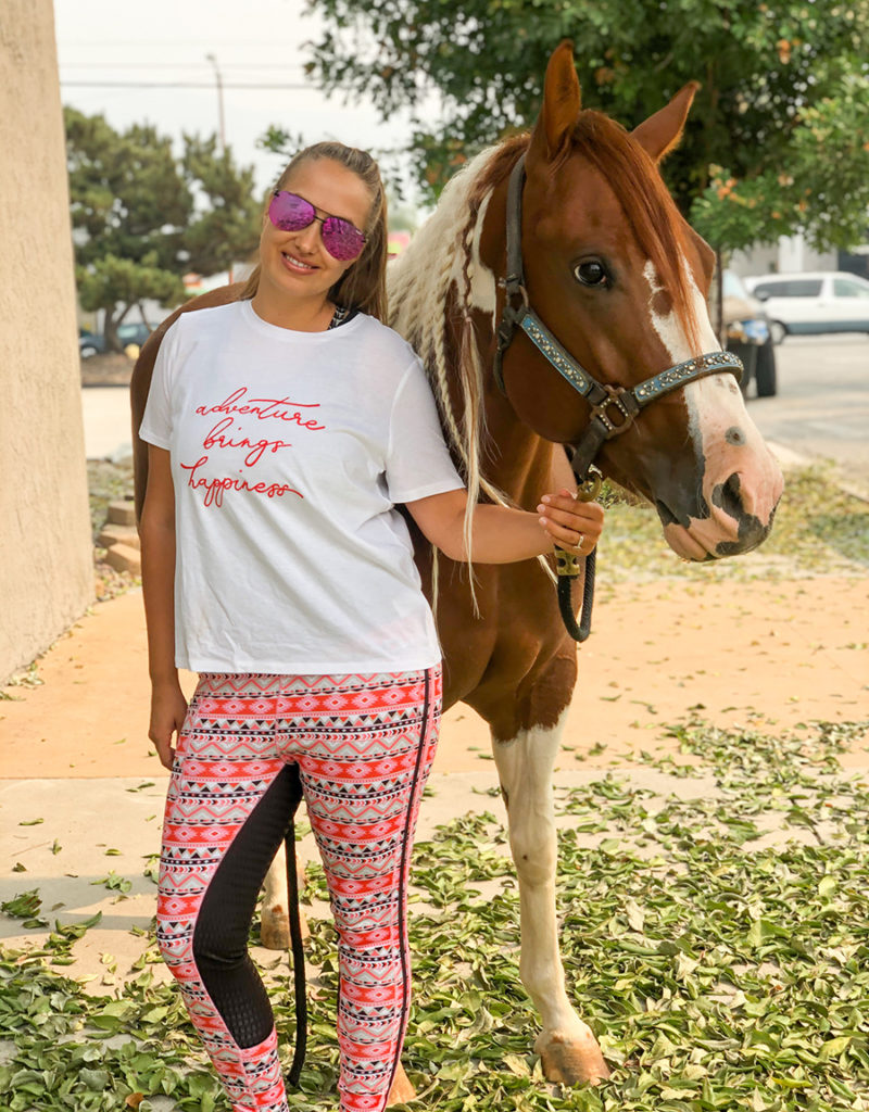 Horses and Heels' Desert Dreams Schooling Tights collab