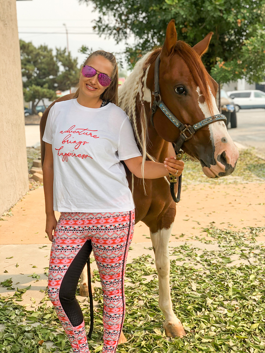 Horses and Heels' Desert Dreams Schooling Tights collab