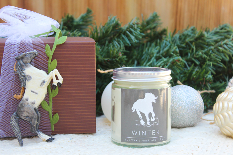 Equestrian themed candles for the holidays