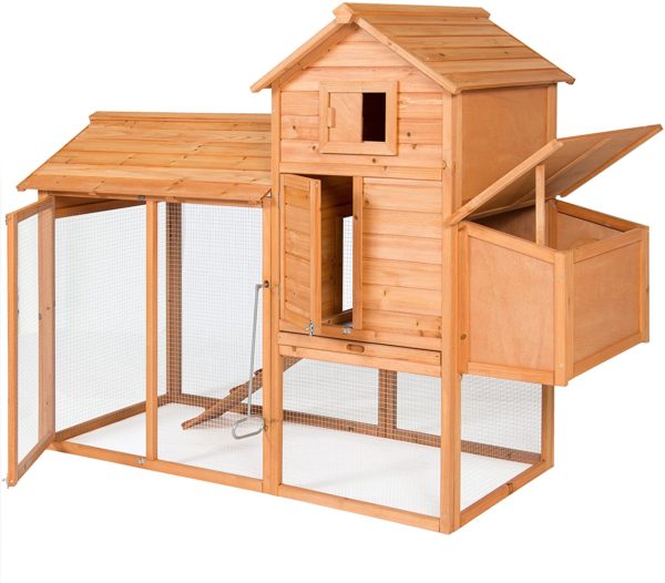 Outdoor wooden poultry coop