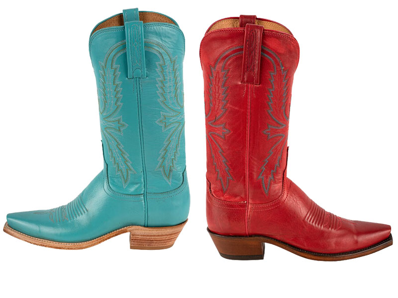 Red and turquoise cowgirl boots