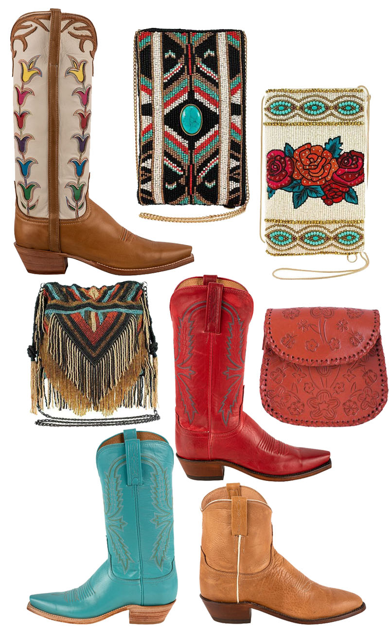 Spring boots and bags from Pinto Ranch