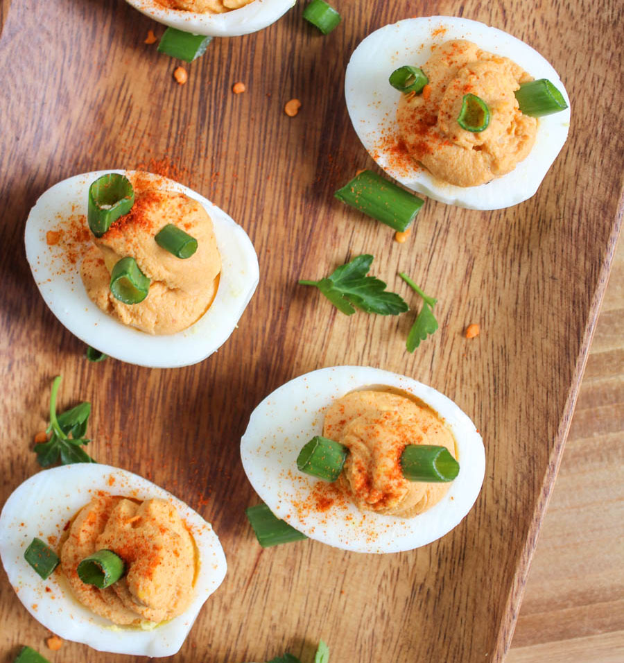 Easy Chipotle Deviled Eggs Recipe - Horses & Heels