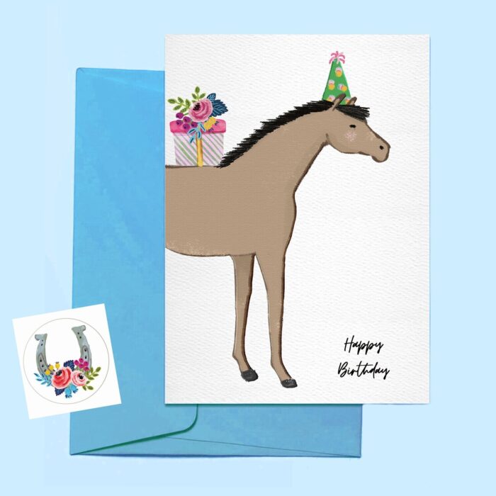 Birthday card for equestrians