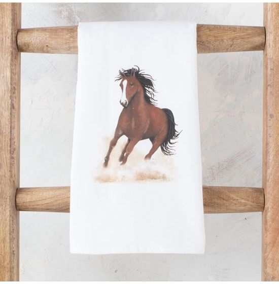Running horse flour sack towel