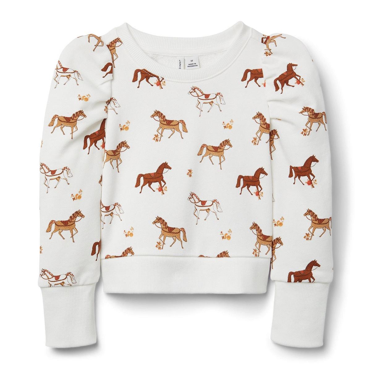 Horse print kids sweater