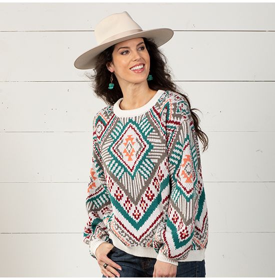 Rock & Roll cowgirl aztec sweater