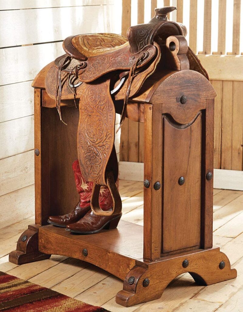Mesquite saddle stand