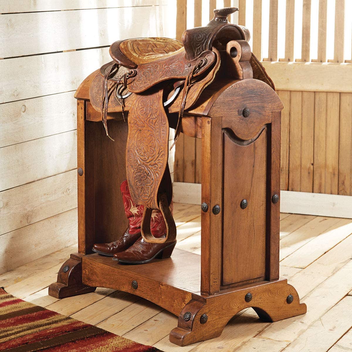 Mesquite saddle stand