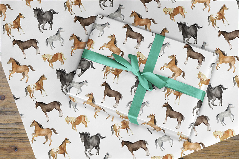 Horse wrapping paper