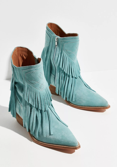 Lawless turquoise fringe western boots