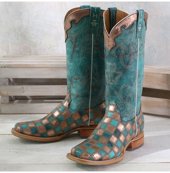 Tin Haul ladies turquoise boots
