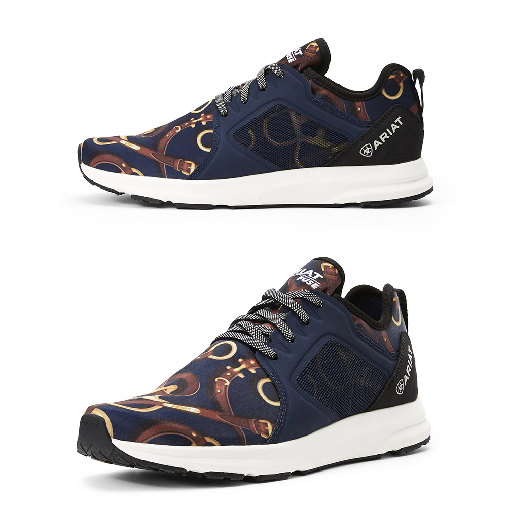 Fuse navy horse bits sneaker by Ariat