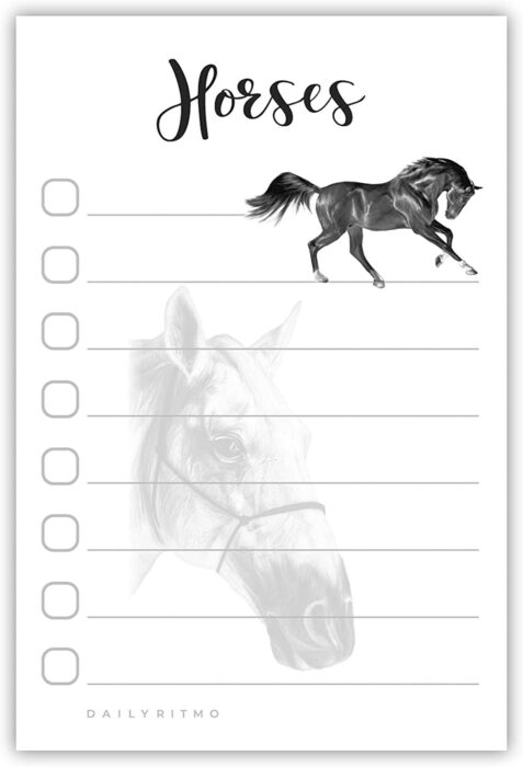 Horses sticky notepad