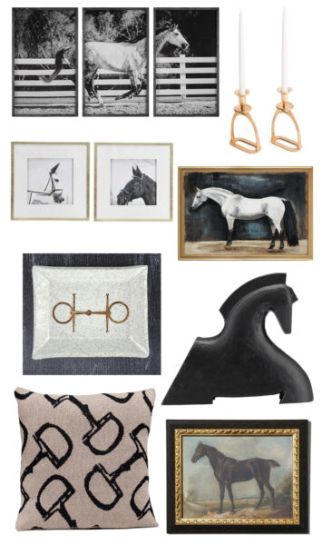 Elegant Equestrian Home Decor For Your Interior Horses Heels   Black And Gold Equestrian Home Decor Accents 355x600 