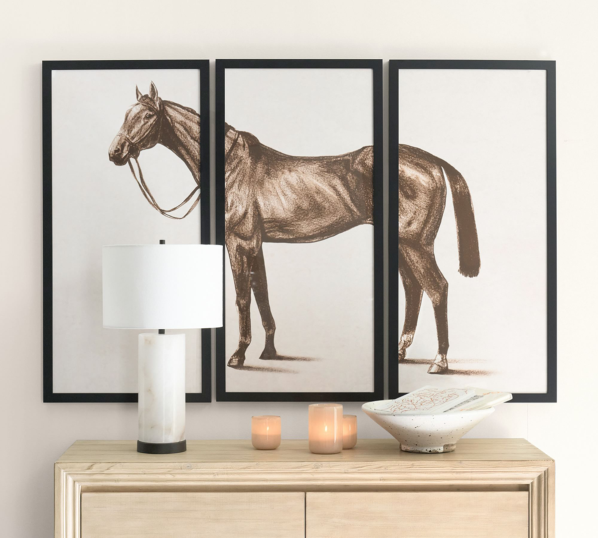 Horse triptych by The Artists Studio