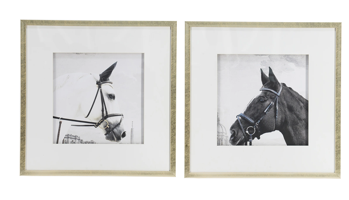 Horse print art pieces