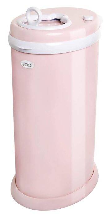 Ubbi diaper pail in pink