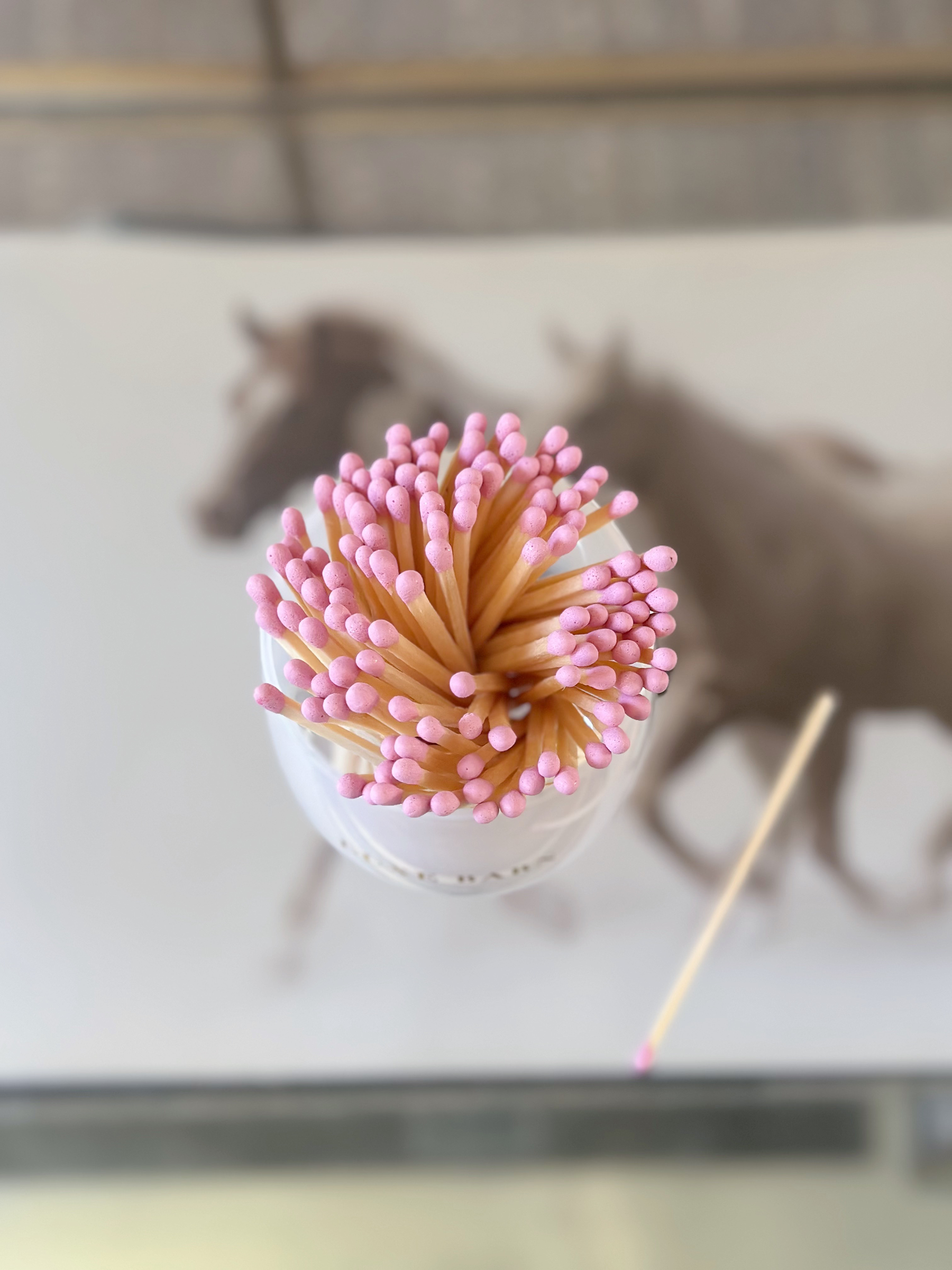 Pink tipped safety matches